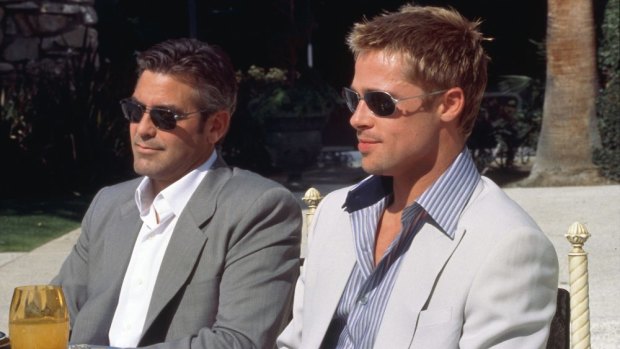 George Clooney and Brad Pitt in 2001's 'Ocean's Eleven'.