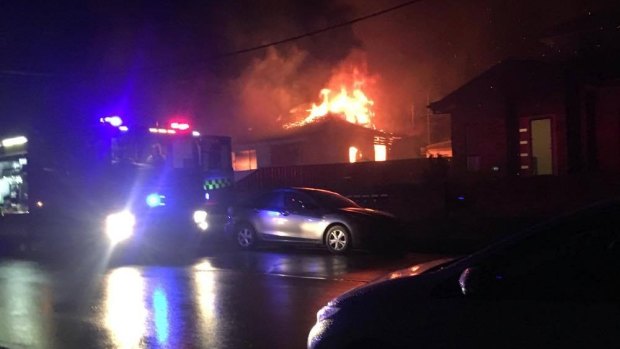 Firefighters respond to Krste Kovacevski's burning home.