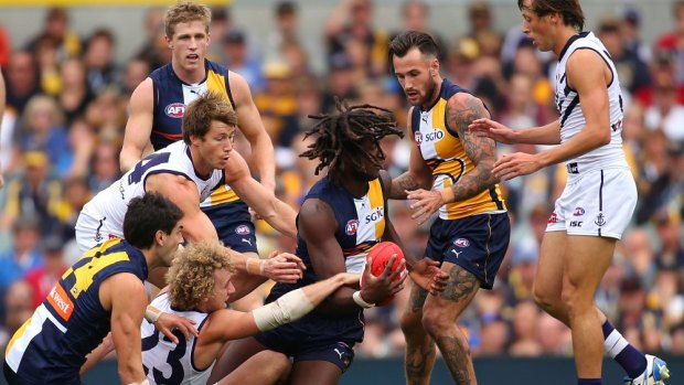 Nic Naitanui, Chris Mayne, Lee Spurr and Chris Masten will be in the thick of it on Sunday.