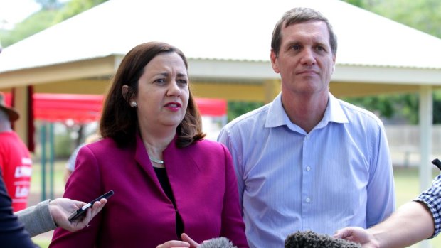Dr Anthony Lynham campaigning with Opposition Leader Annastacia Palaszczuk ahead of the Stafford byelection. 