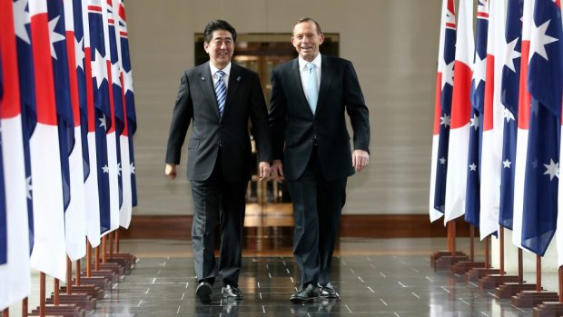 Prime Minister Tony Abbott: "Australia welcomes Japan's recent decision to be a more capable strategic partner in our region."