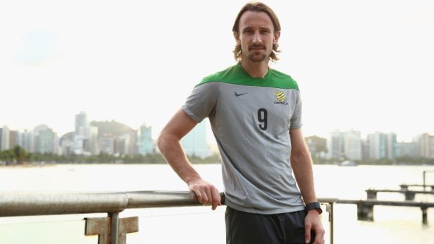 Veteran: Josh Kennedy has seen it all before at the World Cup. 