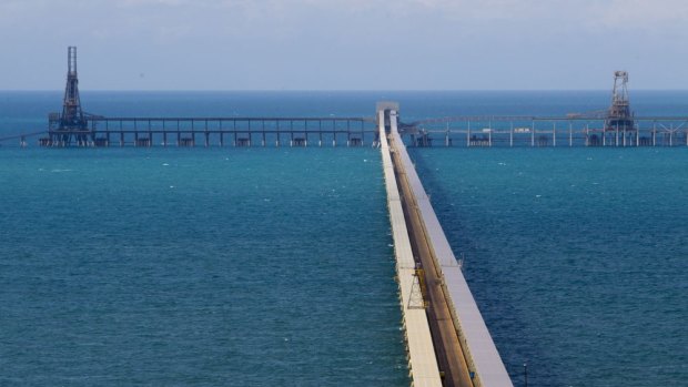 Abbot Point coal terminal near the Great Barrier Reef.