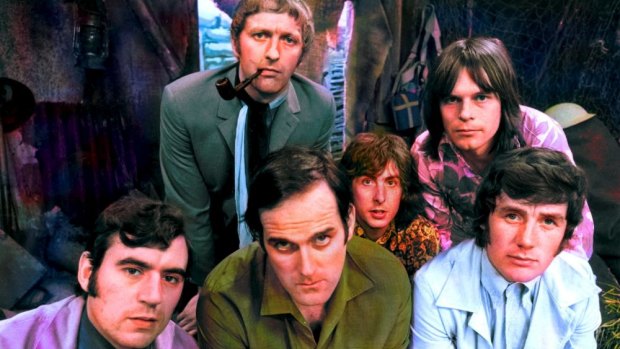 Monty Python: L-R: Terry Jones, Graham Chapman, John Cleese, Eric Idle, Terry Gilliam, Michael Palin.