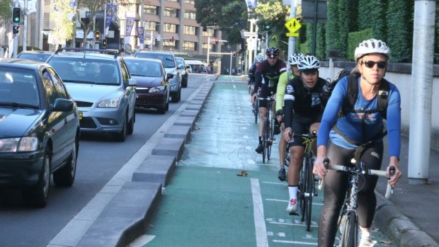 Set to close: the cycleway in College Street. 