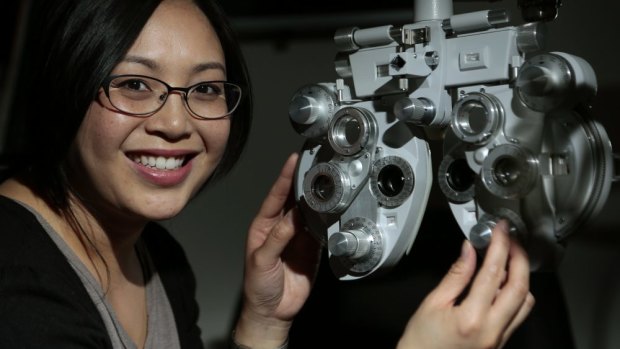 Canberra optometrist Hong Nguyen says all children should be tested. 