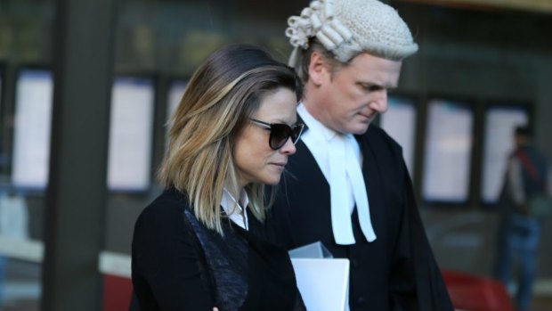 Bianca Rinehart enters the NSW Supreme Court in Sydney.