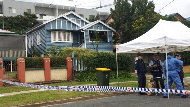Police at the scene of a suspicious death at Morningside.