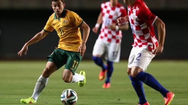Good signs: Socceroos midfielder Tommy Oar said his side performed well in their 1-0 loss to Croatia.