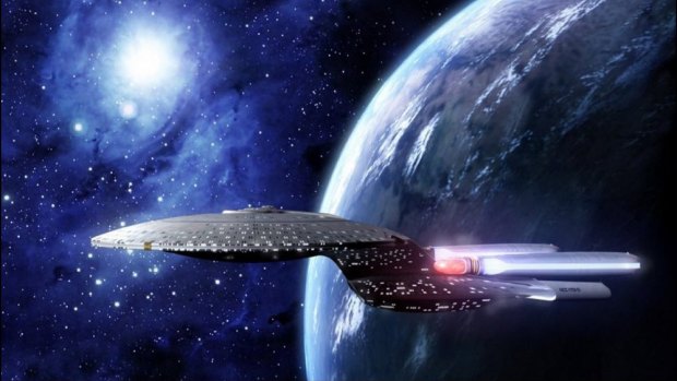 The greatest Star Trek technology of all: The Starship Enterprise.