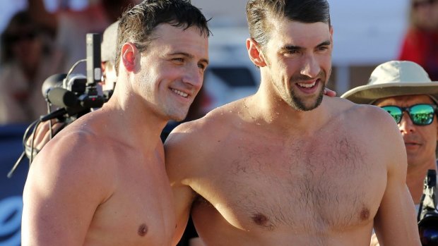 Olympics swimmers Ryan Lochte and Michael Phelps.