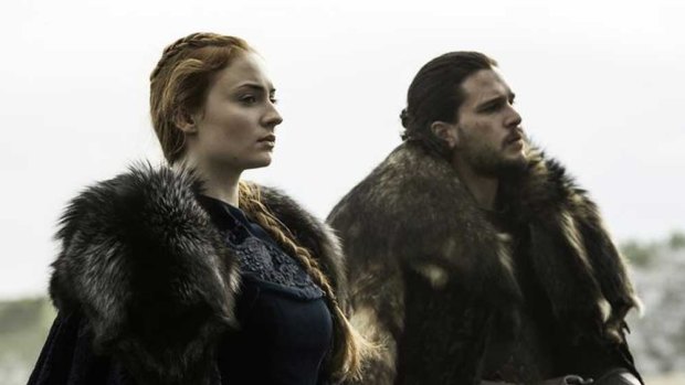 Jon Snow and Sansa Stark, just chilling.