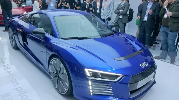 Audi's R8 e-tron electric vehicle was on show at CES Asia.