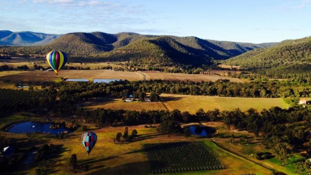 The Hunter Valley from above.