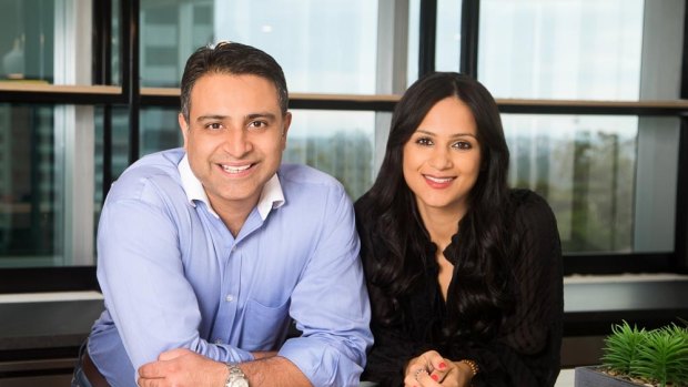 Esha Oberoi and her husband Gaurav, who is the chief financial officer of Afea Care Services.