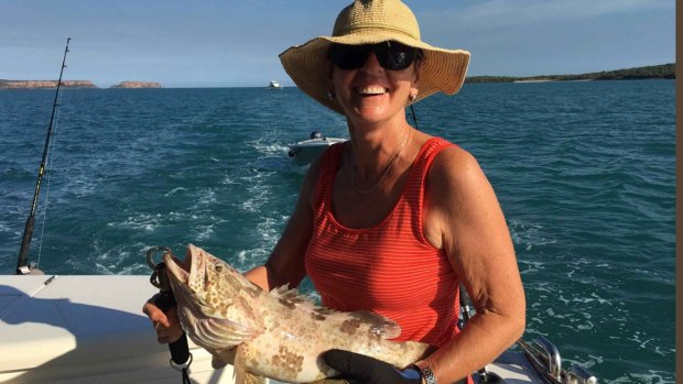 Marg Thomas said the predators appeared to be interested in the boat.