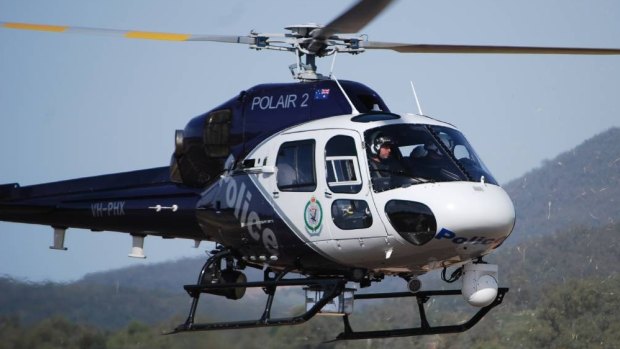 The man was arrested for allegedly pointing a laser at a police helicopter.