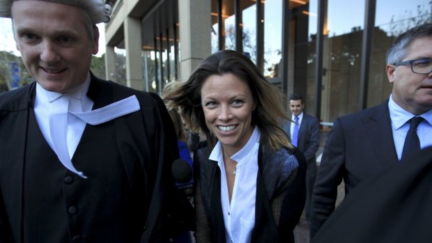 Bianca Rinehart outside the NSW Supreme Court in Sydney on Tuesday.