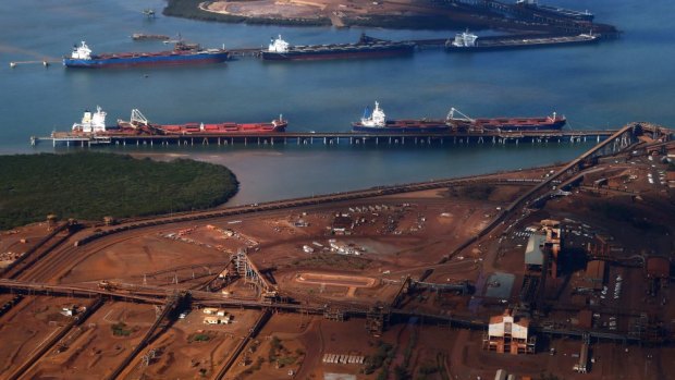 A tug boat worker strike will interrupt $100 million a day iron ore exports.