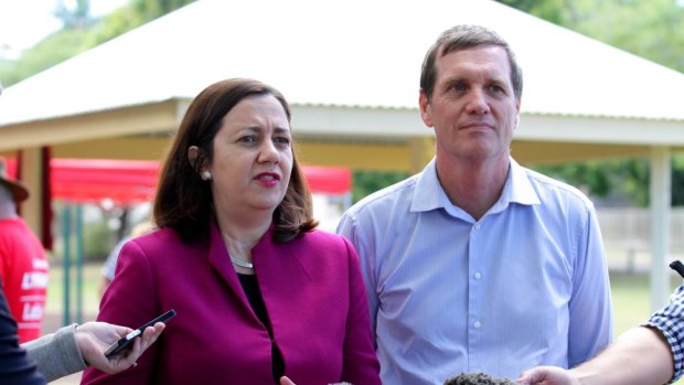 Dr Anthony Lynham, pictured  with opposition leader Annastacia Palaszczuk, has vowed to fight street violence.