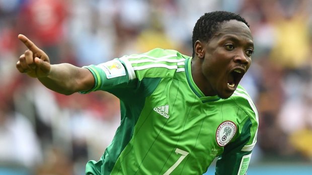 Stunning finisher ... Nigeria's forward Ahmed Musa celebrates scoring his second goal against Argentina.
