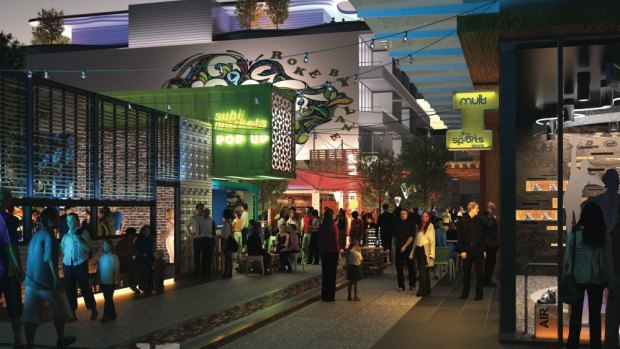 Another artist's impression of some of the retail precinct of the development.