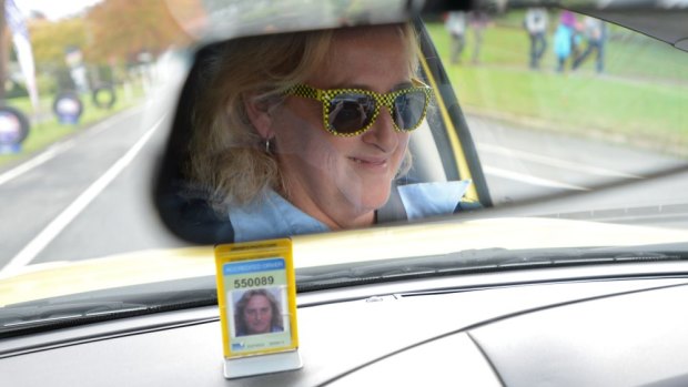 Jen Ashton on the job in her Freedom by Design taxi.