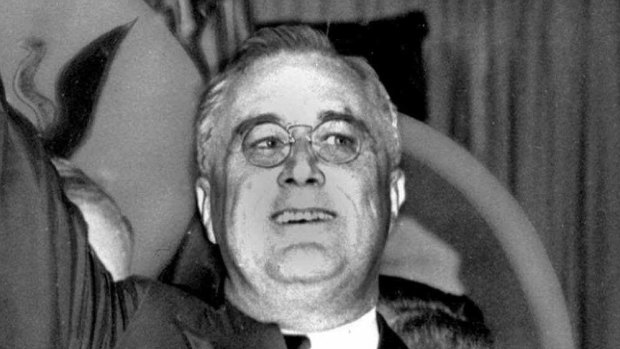 Franklin D. Roosevelt at the Democratic National Convention in Philadelphia in 1936. 