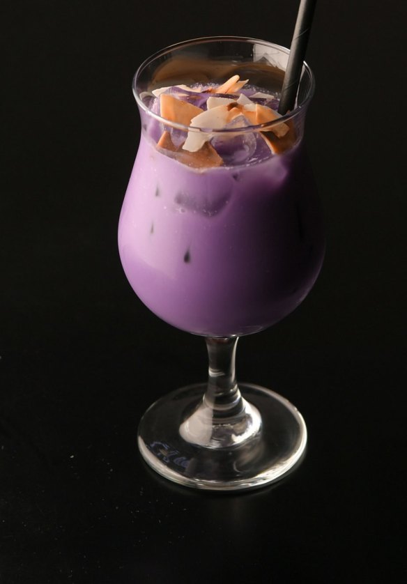 Ube colada at Chibog restaurant in West Footscray.