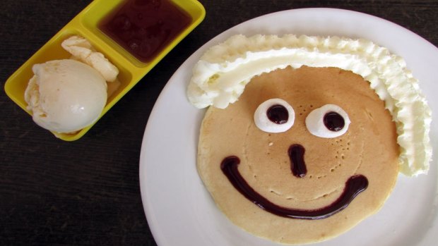 'Smiley' pancakes are on offer for the little ones at King Country cafe in the Redland Bay area.
