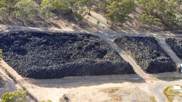 The Stawell tyre stockpile is one of the world's largest.