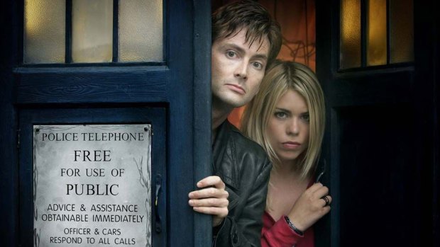 David Tennant as The Doctor and Billie Piper as Rose Tyler in an episode of <i>Doctor Who</i>. Piper has had to pull out of the Doctor Who Festival due to a filming commitment.