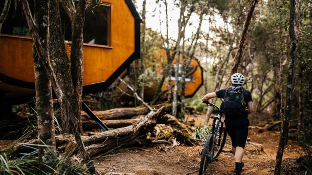 The pods bring a touch of luxury to mountain biking.