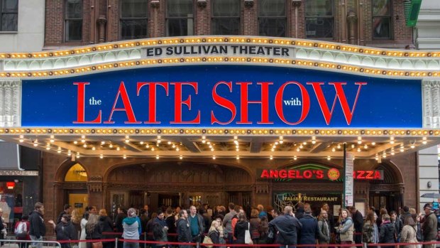 The Late Show with Stephen Colbert at the Ed Sullivan Theatre, New York.