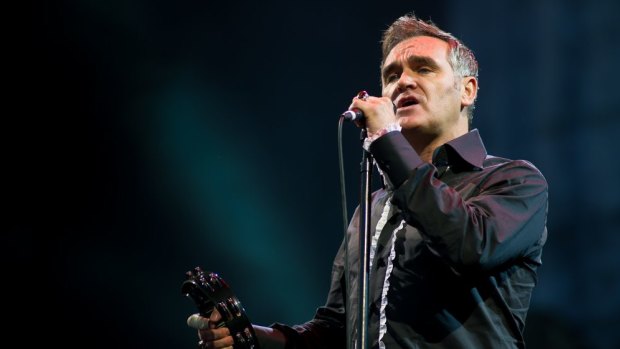 Morrissey, on stage.