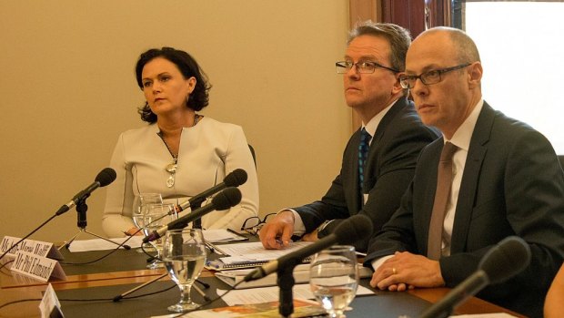 Ann-Maree Wolff, Phil Edmands and Tony Cudmore appear before the Senate's corporate tax avoidance inquiry in April.
