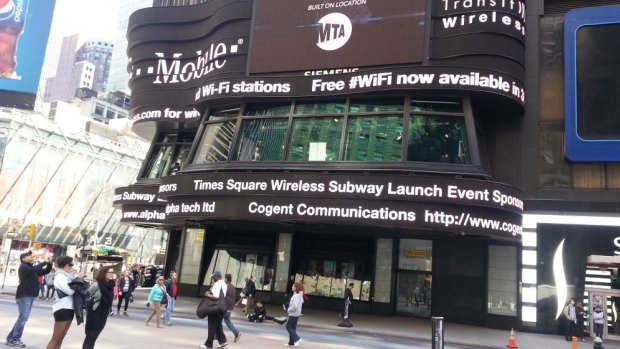 New Yorkers have the benefit of Wi-Fi during their daily commute.
