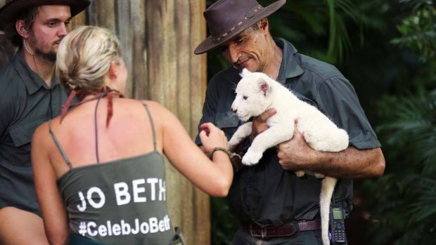 The rare white lion cub on <i>I'm A Celebrity ... Get Me Out Of Here</i> was reportedly used from a park which benefits from commercial breeding.