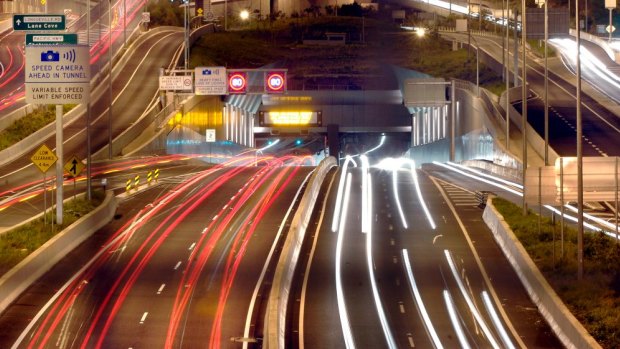 Peak traffic passes through the Lane Cove Tunnel, boosting revenues for the company.