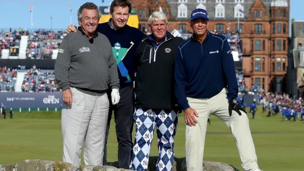 Dressed for past success:  Tony Jacklin, Nick Faldo, John Daly  and Tom Lehman at the Champions Golfers' Challenge.