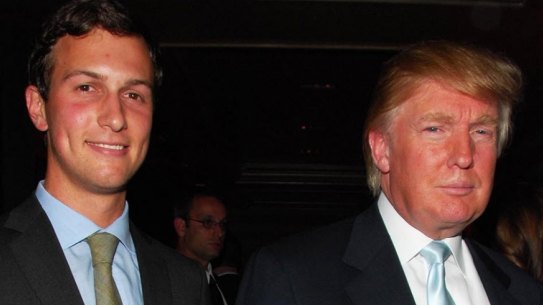 President-elect Donald Trump with  son-in-law Jared Kushner, who is set to become a senior adviser at the White House. 