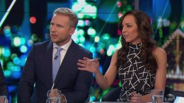 Carrie Bickmore chastising Price over his tone.
