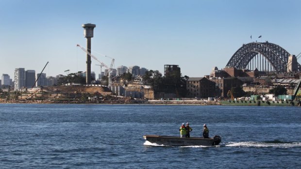 Going down: the harbour control tower at Barangaroo is slated for demolition. 