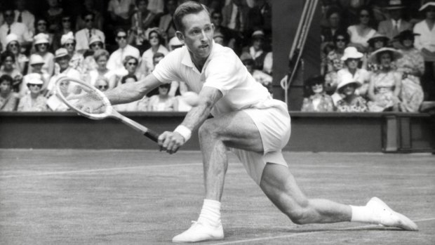 Rod Laver at Wimbledon in 1960.