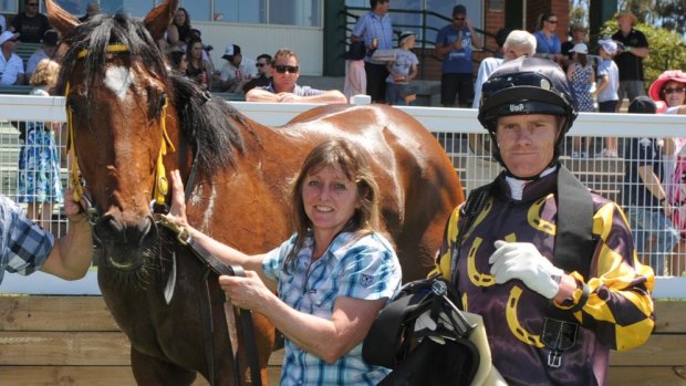 Jockey Donna Philpot (left) was killed in a horror accident at her home track at Bendigo.