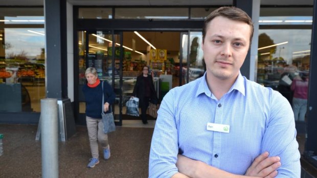 Ben Williams, from Woolworths in Mandurah, is worried about seniors falling for online phone scams.