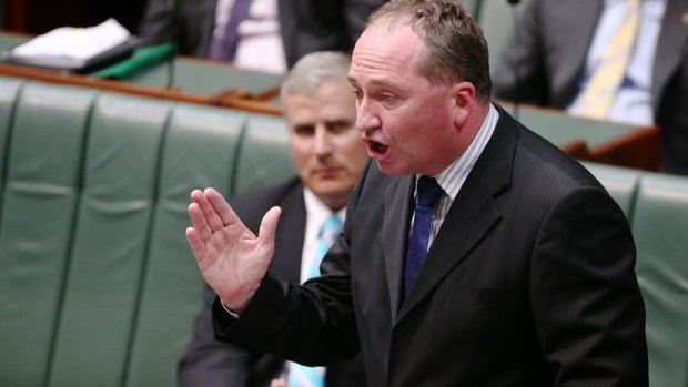 Barnaby Joyce has likened Clive Palmer's political party to a 'cult'.