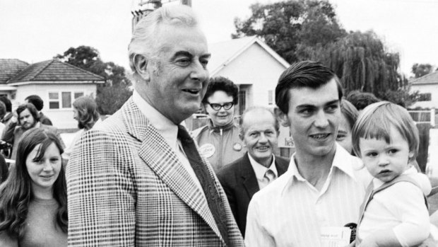 Gough Whitlam at Cabramatta East Public School in 1974. 