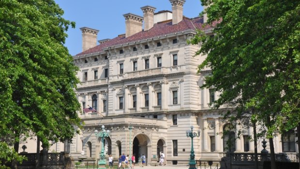 The Breakers is the most well-known and visited mansion in Newport, Rhode Island, formerly the summer home of the Vanderbilt family.