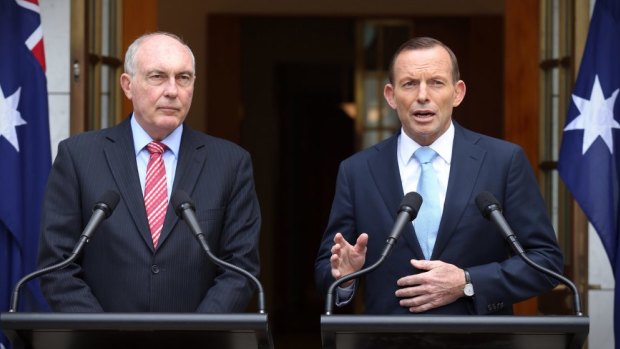 Prime Minister Tony Abbott and Deputy Prime Minister Warren Truss announced the decision to proceed with the Badgerys Creek airport on Tuesday. 